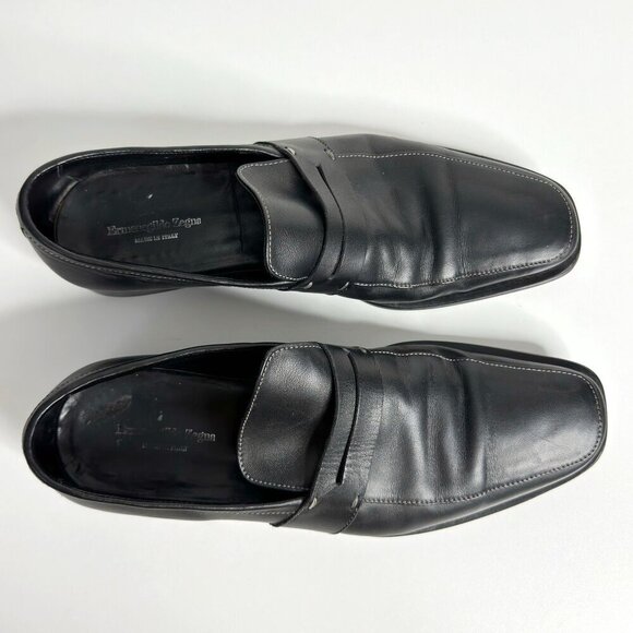 ERMENEGILDO ZEGNA Mens Black Leather Loafers main image 7